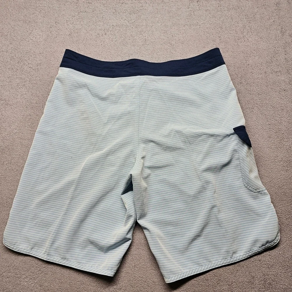 Billabong Platinum X 73 Swim Trunks Mens 34 Blue Striped Surf Surfing Water Polo